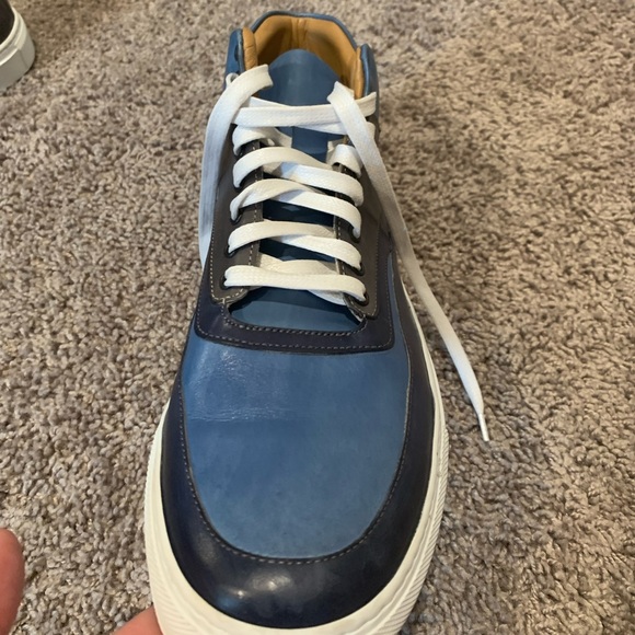 Ace Marks - The Maximo Sneaker - high top sneaker in dk blue and cobalt. - Picture 4 of 8